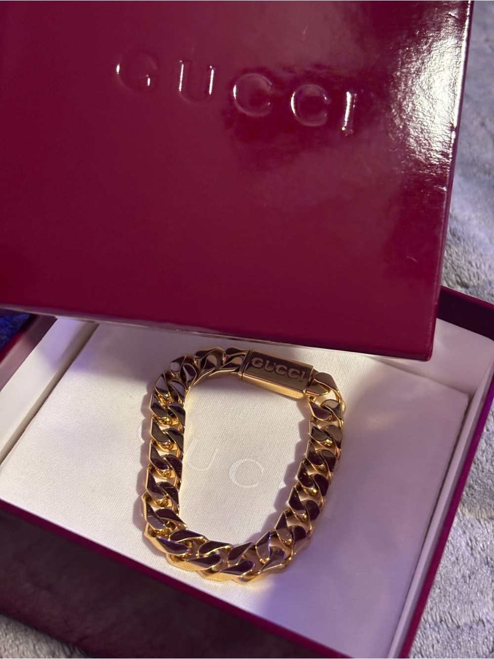 Gucci Gold-Tone CubanChain Bracelet - Purchased in Italy last month